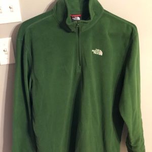 Green North Face 3/4 zip pullover